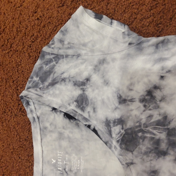 Gray and White Tie Dye Tee - Picture 3 of 4